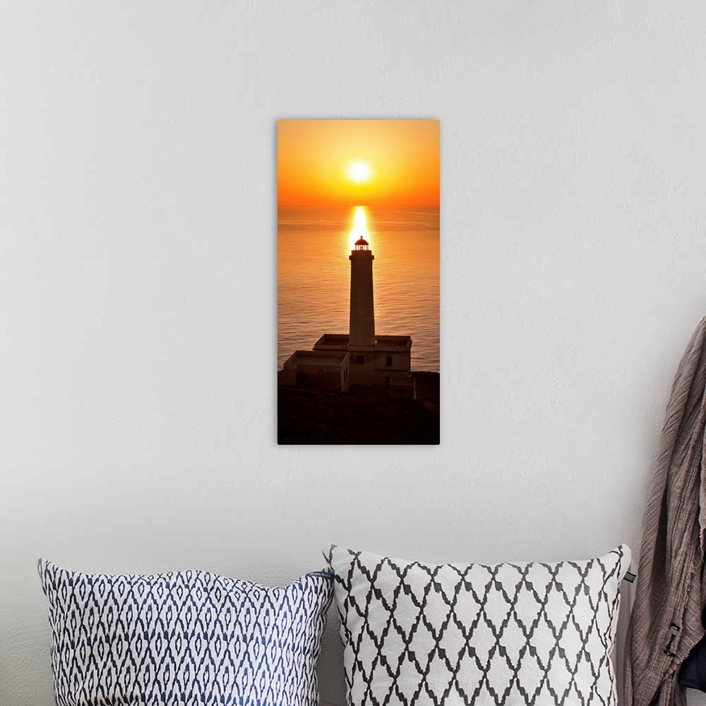 A bohemian room featuring Italy, Lighthouse on Punta Palascia, the coastline between Otranto & Santa Cesarea Terme