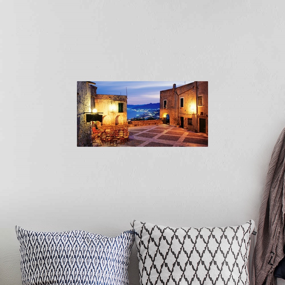 A bohemian room featuring Italy, Liguria, Borgio Verezzi town, Piazza Sant'Agostino