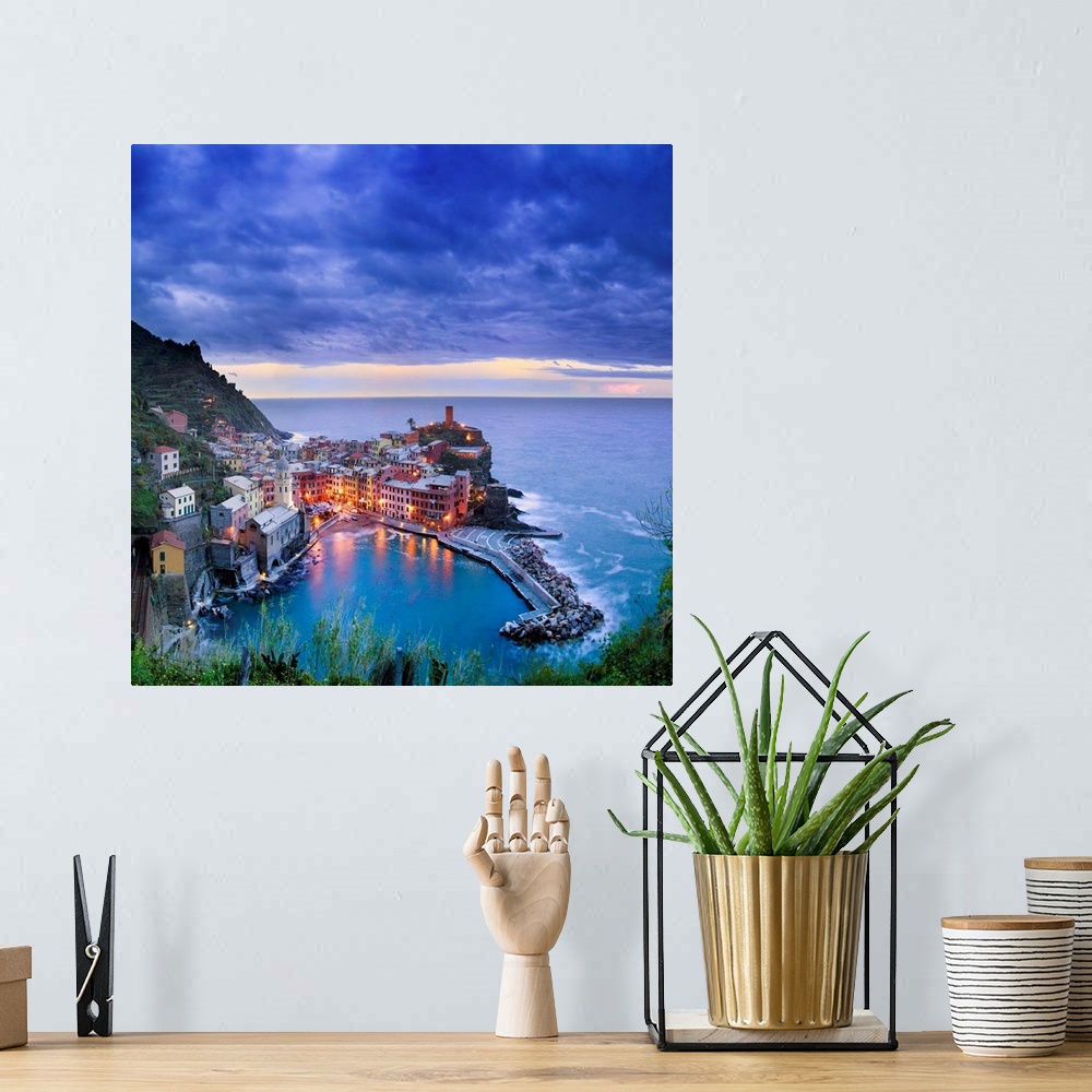 A bohemian room featuring Italy, Liguria, Cinque Terre, View of Vernazza