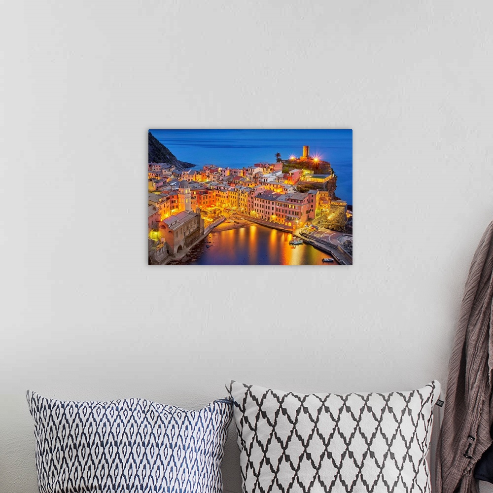 A bohemian room featuring Italy, Liguria, La Spezia district, Riviera di Levante, Vernazza.