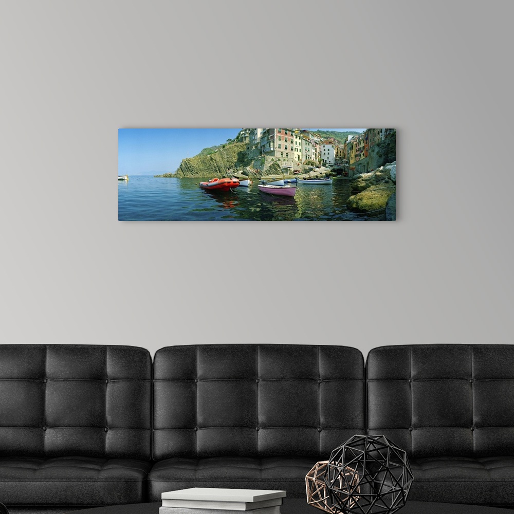 A modern room featuring Italy, Italia, Liguria, Ligurian Riviera, Cinque Terre, Riomaggiore, harbour