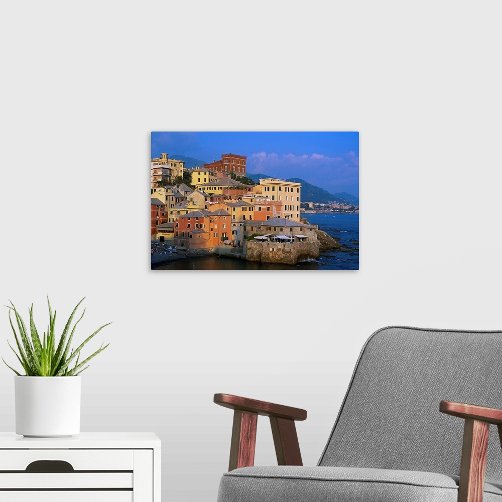 A modern room featuring Italy, Liguria, Ligurian sea, Ligurian Riviera, Genova district, Genova