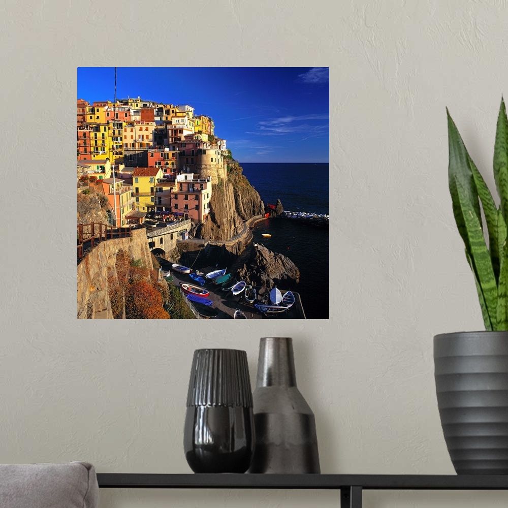 A modern room featuring Italy, Liguria, Manarola