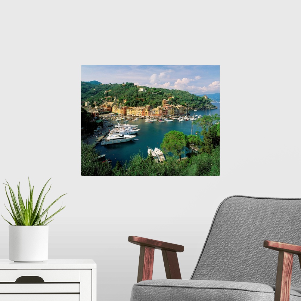 A modern room featuring Italy, Liguria, Portofino, The harbor
