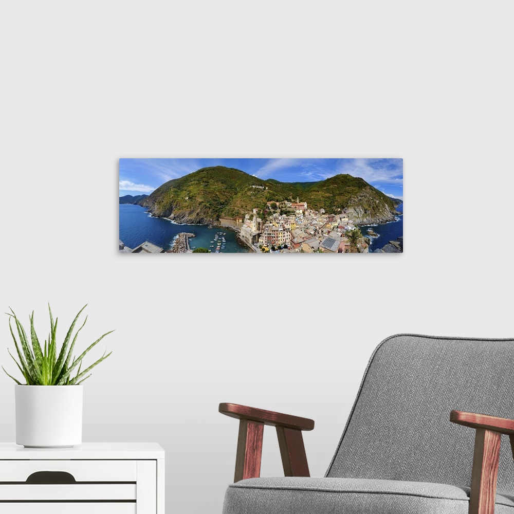 A modern room featuring Italy, Liguria, Riviera di Levante, Cinque Terre, Vernazza