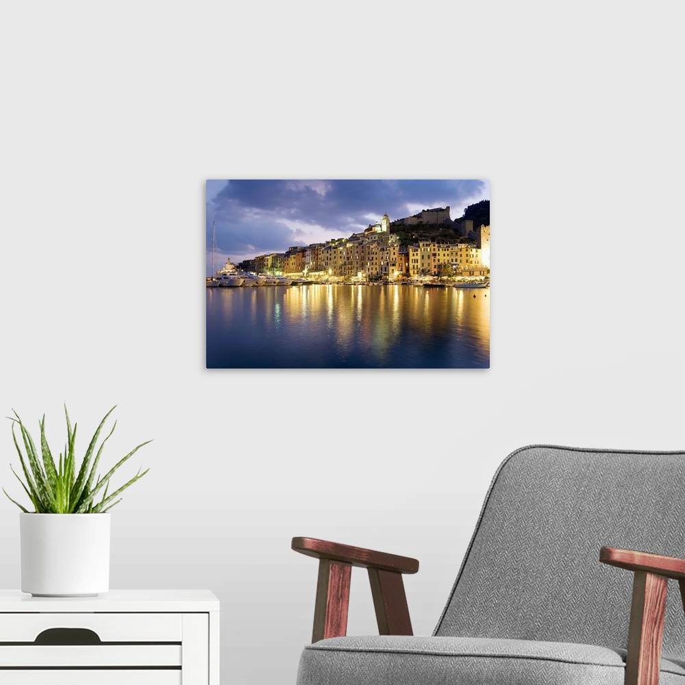 A modern room featuring Italy, Liguria, Riviera di Levante, Portovenere, Mediterranean area, Mediterranean sea, Ligurian ...