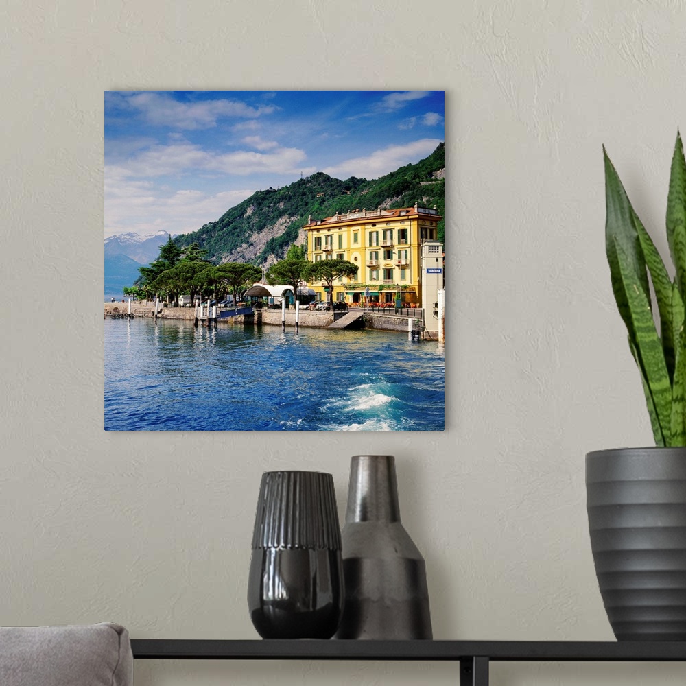 A modern room featuring Italy, Lombardy, Como Lake, Varenna, Mediterranean area, Como district, Travel Destination, Pier ...