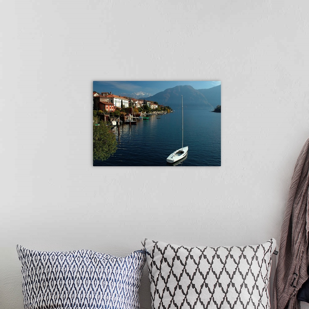 A bohemian room featuring Lake Como, Lombardy, Italy