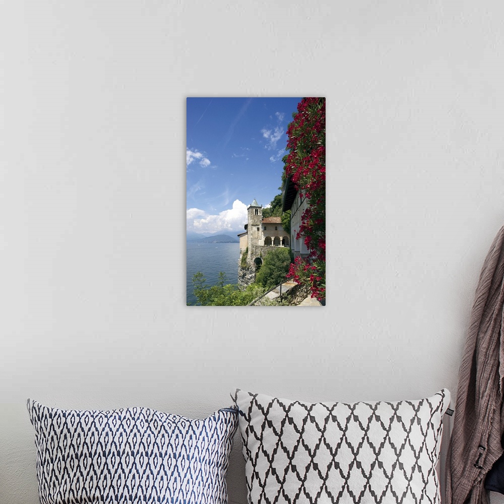 A bohemian room featuring Italy, Lombardy, Lake Maggiore, Laveno, The Eremo of Santa Caterina del Sasso