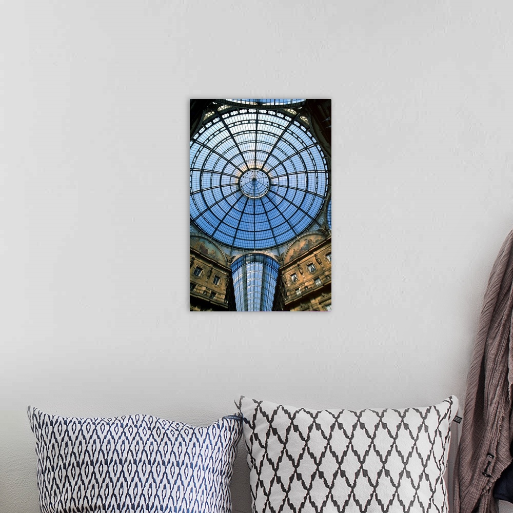 A bohemian room featuring Italy, Lombardy, Milan, Galleria Vittorio Emanuele II, glass roof