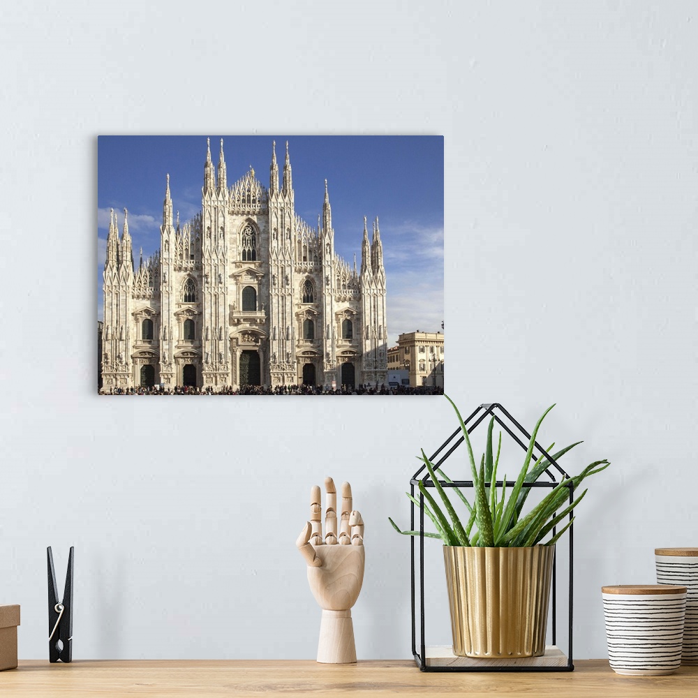A bohemian room featuring Italy, Lombardy, Milano district, Milan, Piazza Duomo, Milan Cathedral.