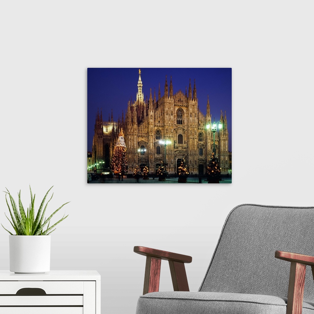 A modern room featuring Italy, Milan, The Cathedral at Christmas