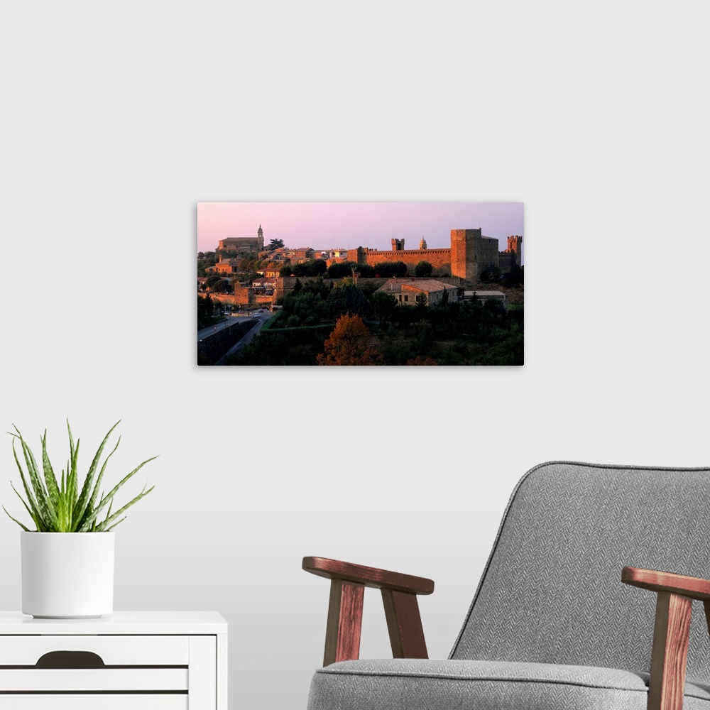 A modern room featuring Italy, Montalcino, Cityscape, evening