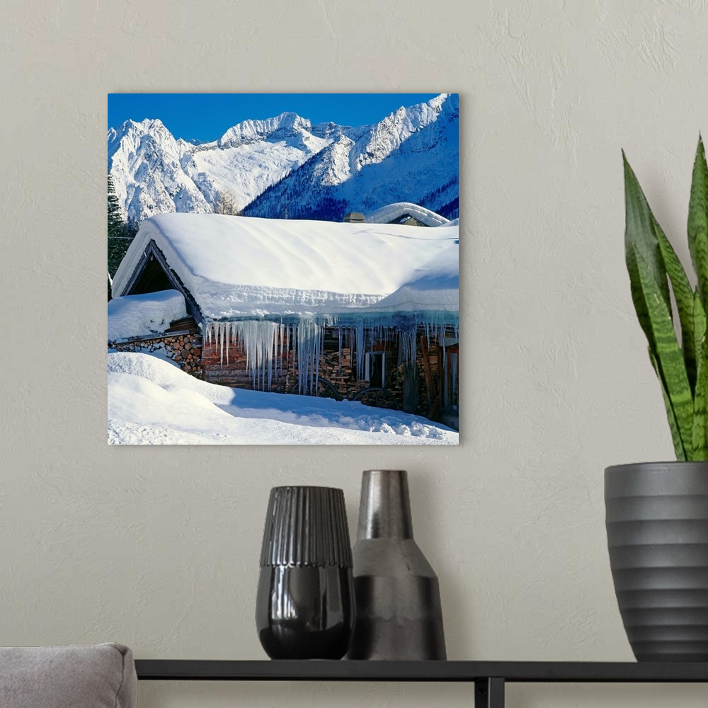 A modern room featuring Italy, Piedmont, Alps, Ossola, Valle Anzasca, Macugnaga, Typical chalet