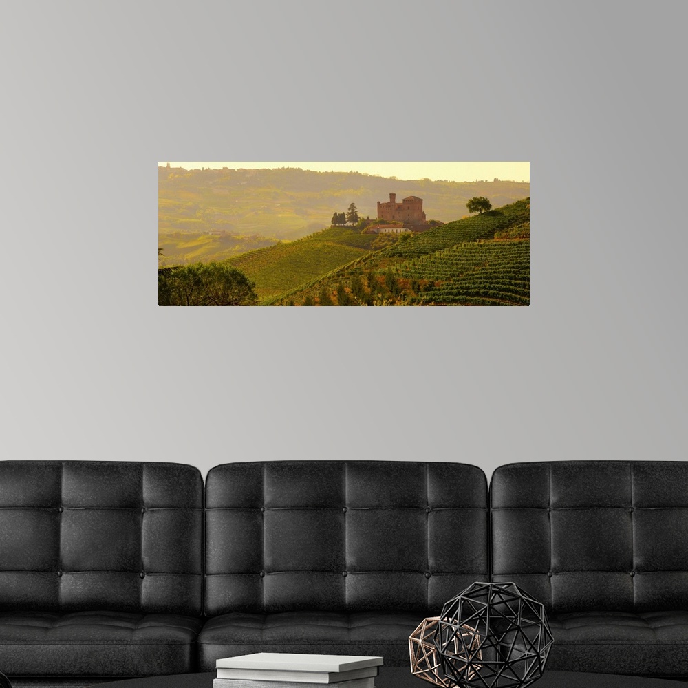A modern room featuring Italy, Piedmont, Langhe, Cuneo, castle of Grinzane Cavour village