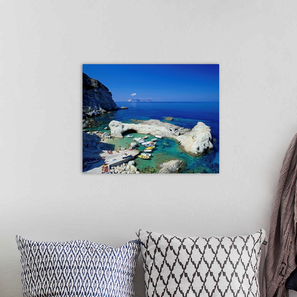 A bohemian room featuring Italy, Pontine Islands, Ponza, Cala Fonte