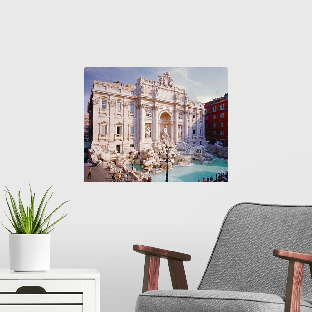 A modern room featuring Italy, Roma, Trevi Fountain, Fontana di Trevi