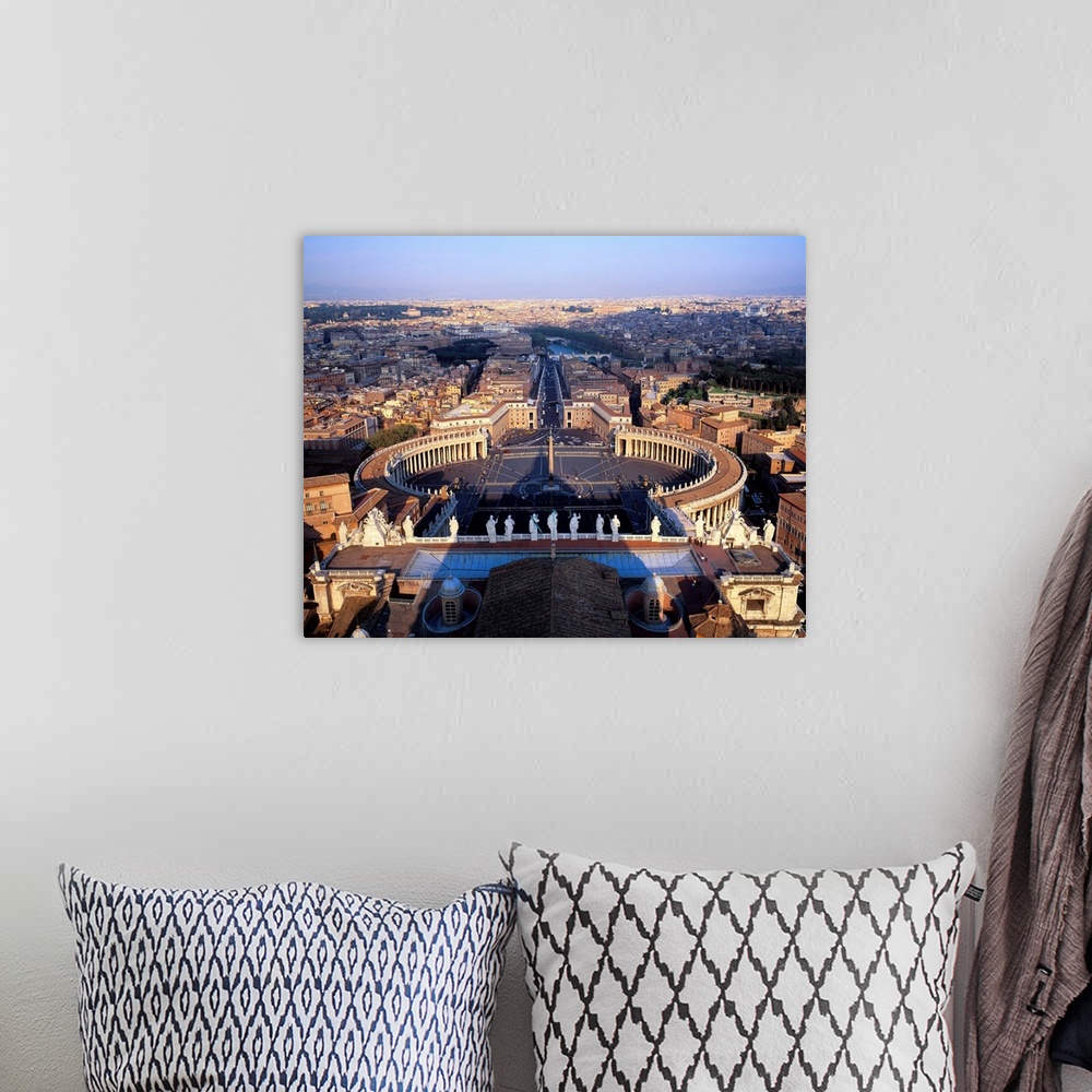 A bohemian room featuring Italy, Rome Aerial of St. Peter's plaza