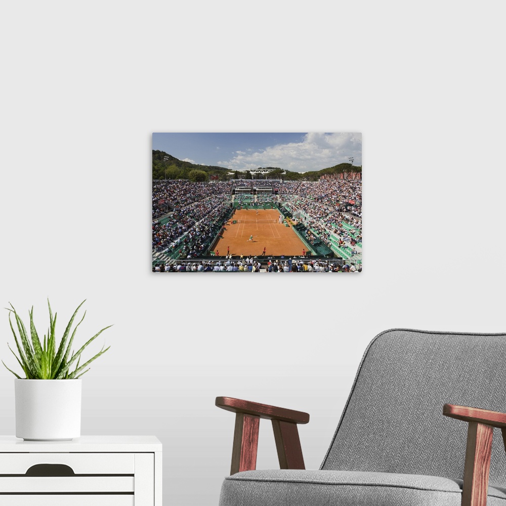 A modern room featuring Italy, Rome, Foro Italico, Mediterranean area, Roma district, Central tennis court
