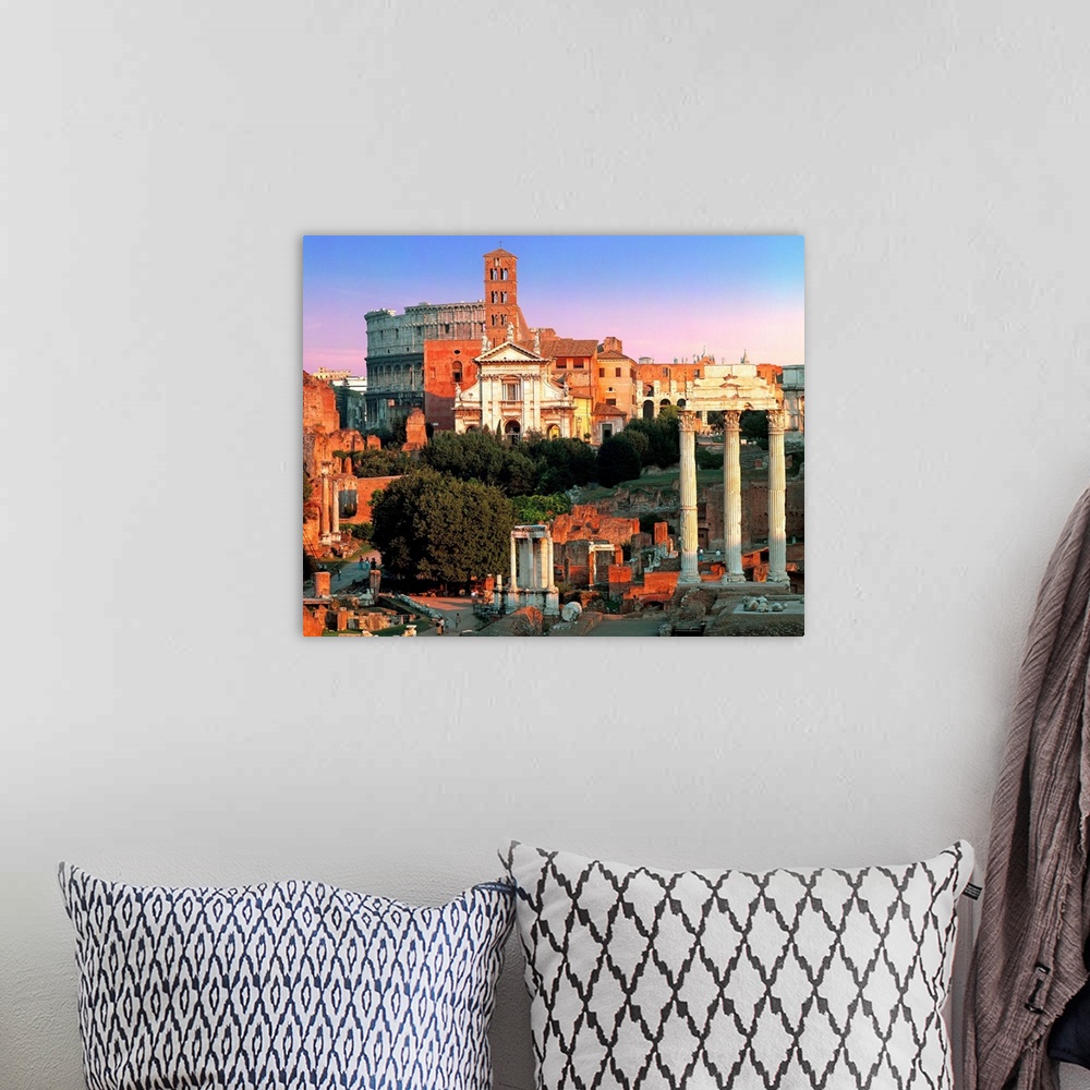 A bohemian room featuring Italy, Rome, Forum and Coliseum