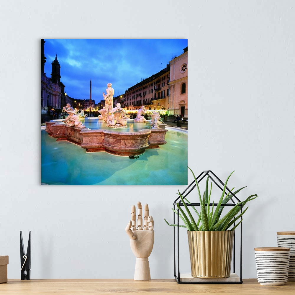 A bohemian room featuring Italy, Rome, Moro Fountain, Piazza Navona