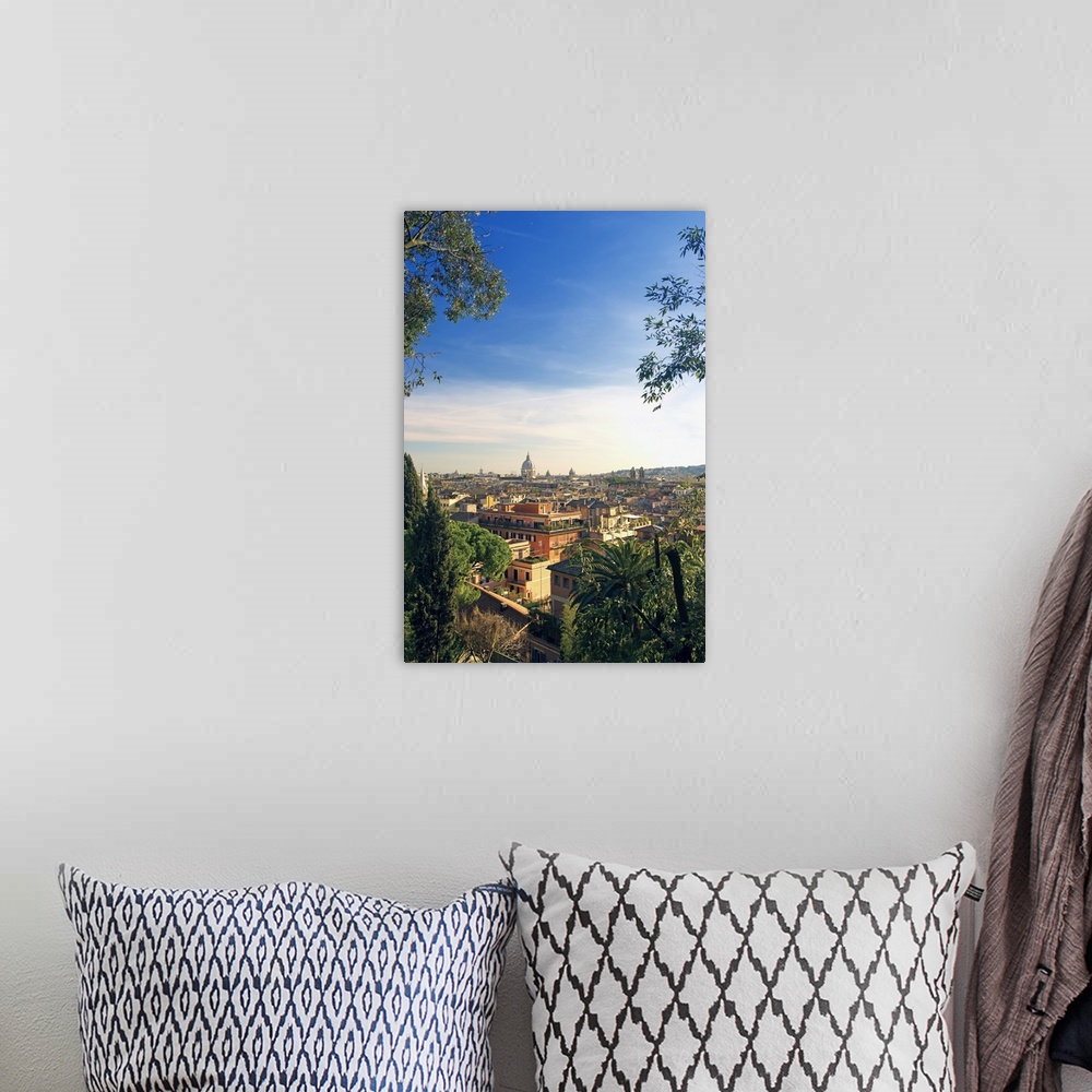 A bohemian room featuring Italy, Rome, Pincian Hill, view from Pincio gardens