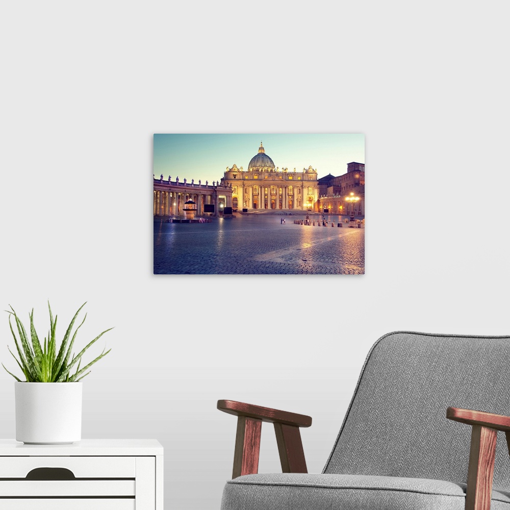 A modern room featuring Italy, rome, saint peter's basilica.