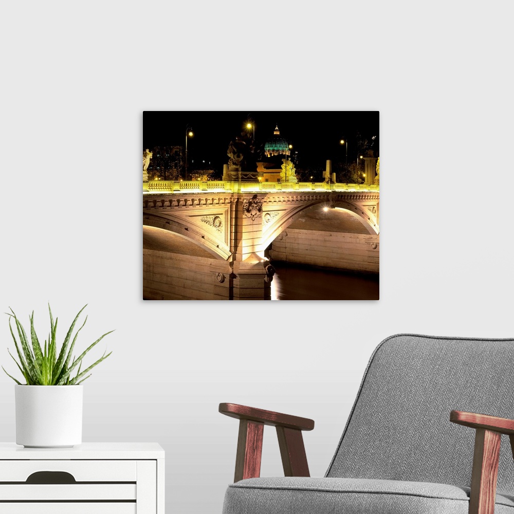 A modern room featuring Italy, Rome, St. Peter's Basilica, Vittorio Emanuele II bridge