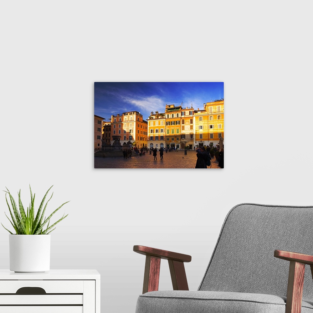 A modern room featuring Italy, Rome, Trastevere, Piazza Santa Maria in Trastevere