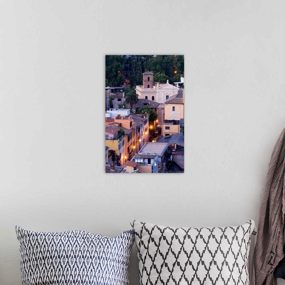 A bohemian room featuring Italy, Rome, Trastevere, View from the Gianicolo's hill