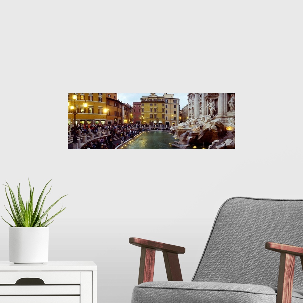A modern room featuring Italy, Latium, Rome, Trevi Fountain