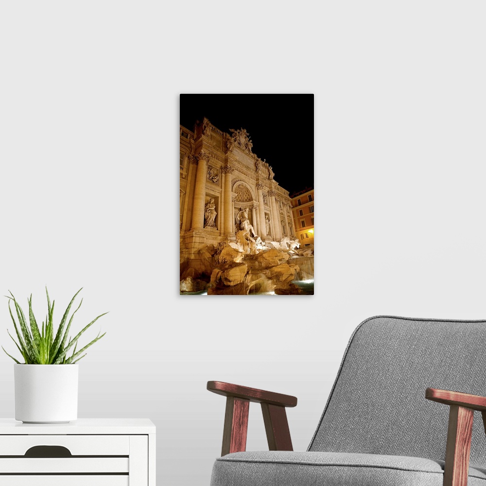 A modern room featuring Italy, Rome, Trevi Fountain