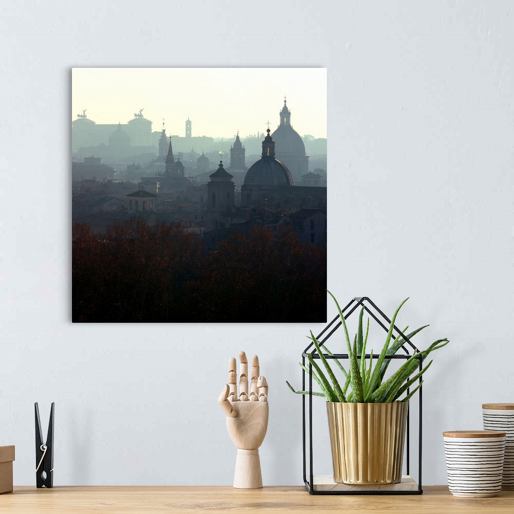 A bohemian room featuring Italy, Rome, view from Sant'Angelo castle towards the city, Capitol