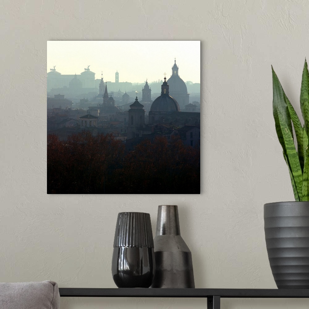 A modern room featuring Italy, Rome, view from Sant'Angelo castle towards the city, Capitol