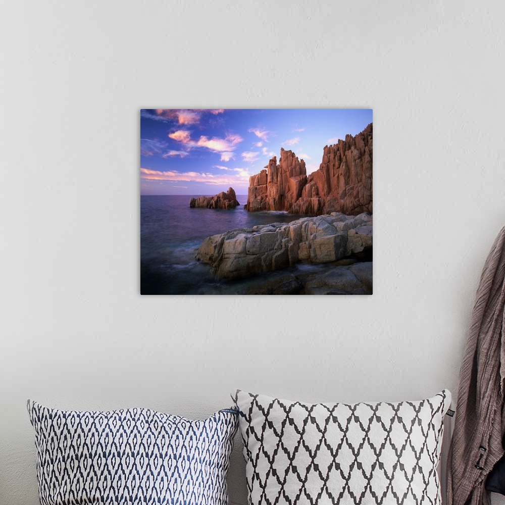 A bohemian room featuring Italy, Sardinia, Arbatax, Rocce rosse, red cliffs