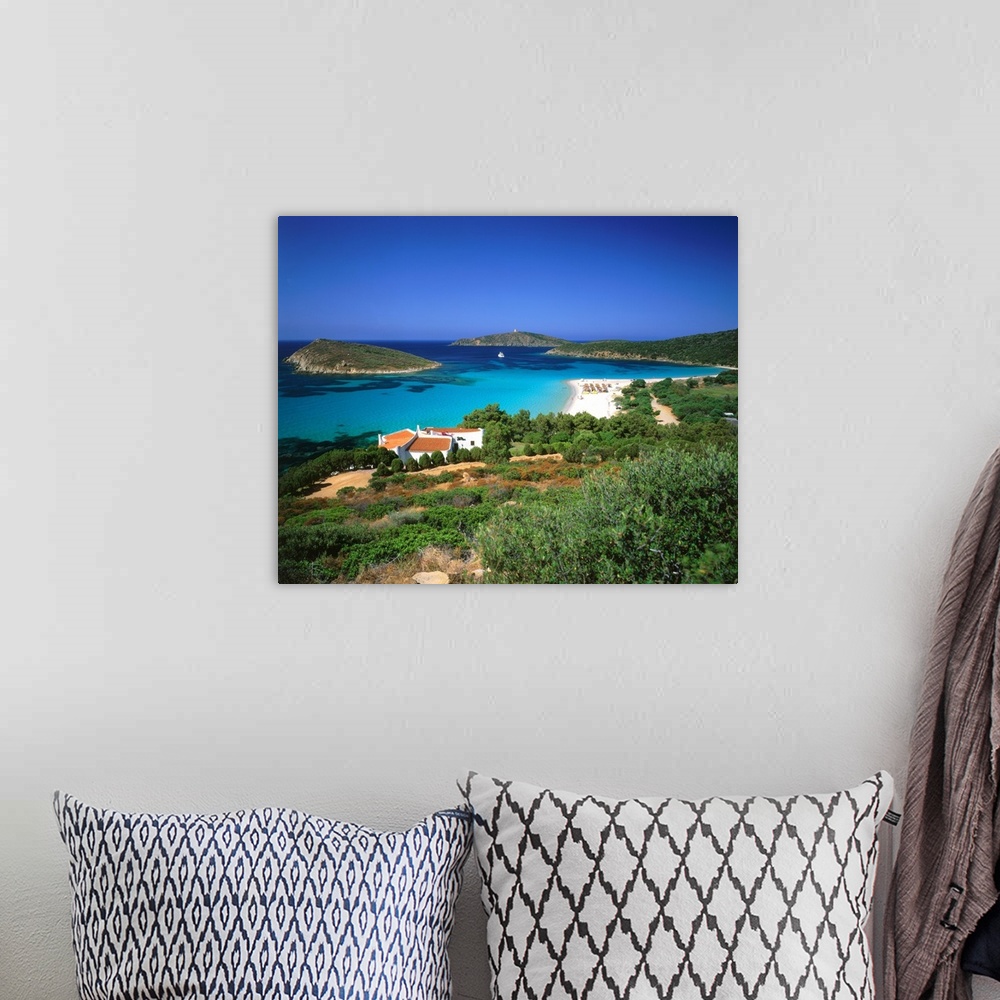 A bohemian room featuring Italy, Sardinia, Costa del Sud, Landscape near Tuerredda beach