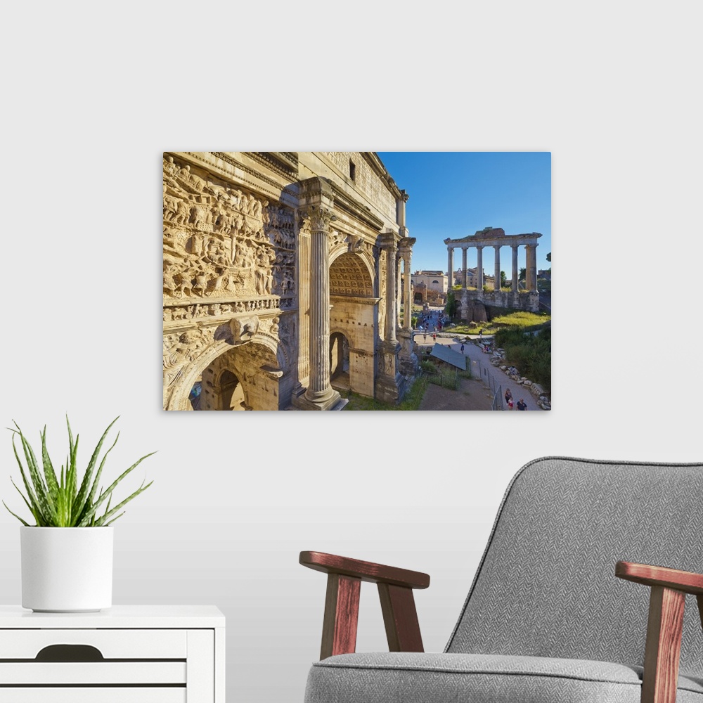 A modern room featuring Italy, Latium, Seven Hills of Rome, Roma district, Rome, Roman Forum, Arch of Septimius Severus