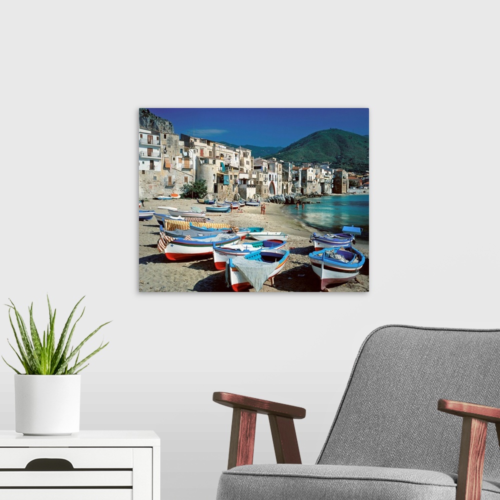 A modern room featuring Italy, Sicily, Cefalu