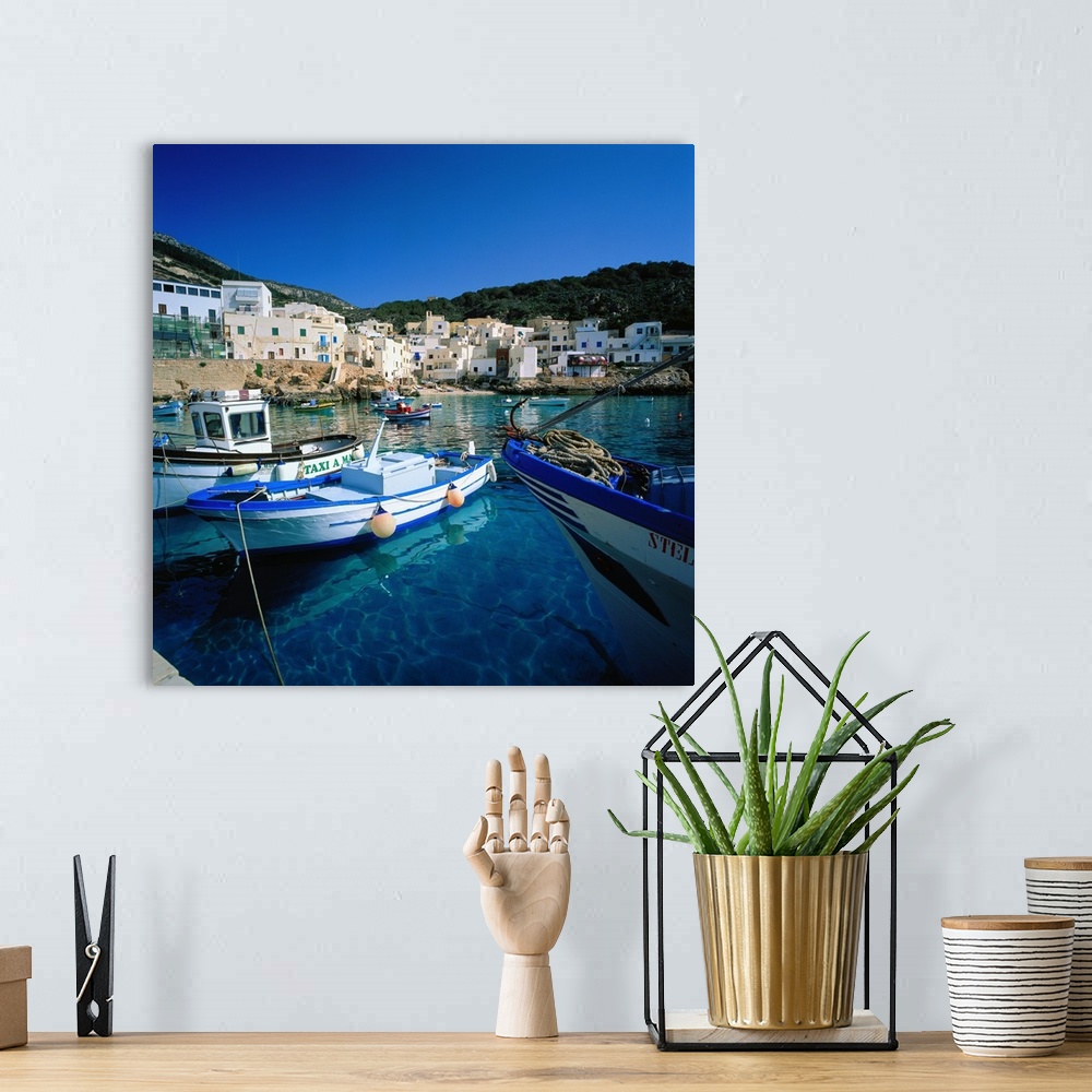 A bohemian room featuring Italy, Sicily, Levanzo, village