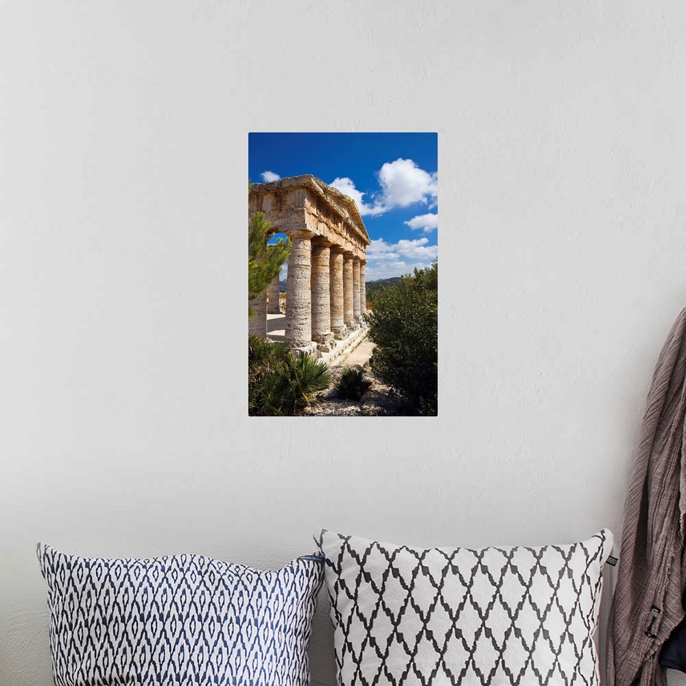 A bohemian room featuring Italy, Sicily, Mediterranean area, Trapani district, Segesta, The Temple