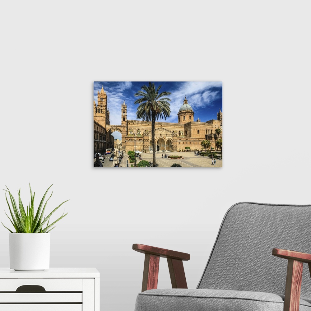 A modern room featuring Italy, Sicily, Palermo district, Palermo, Cathedral of Palermo,