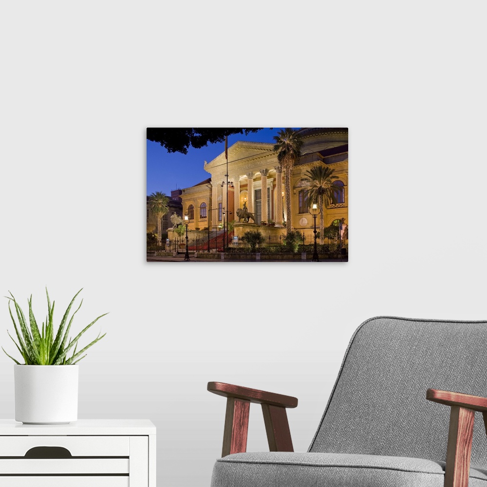 A modern room featuring Italy, Sicily, Palermo, Teatro Massimo, Christmas decorations