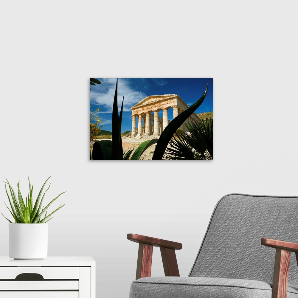 A modern room featuring Italy, Italia, Sicily, Sicilia, Segesta, temple