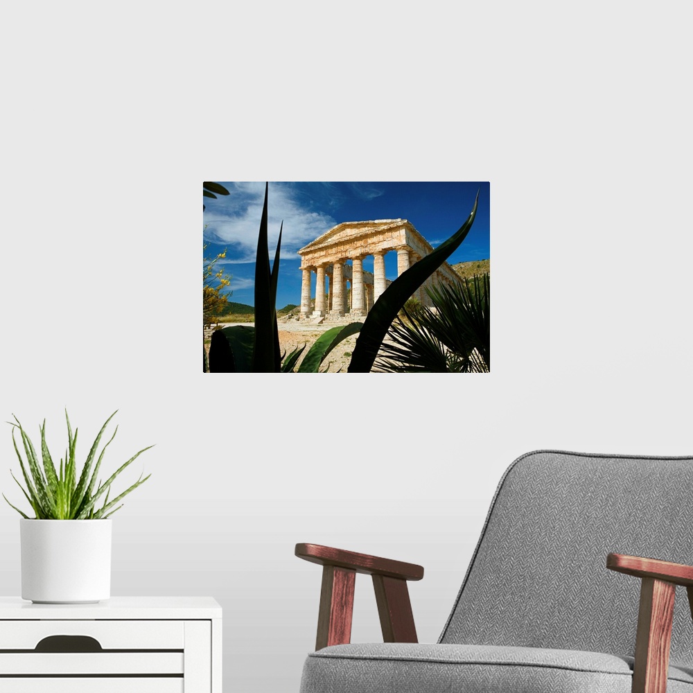 A modern room featuring Italy, Italia, Sicily, Sicilia, Segesta, temple