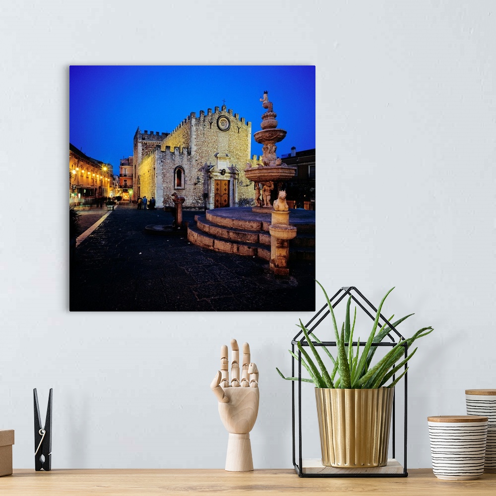 A bohemian room featuring Italy, Sicily, Taormina, Cathedral