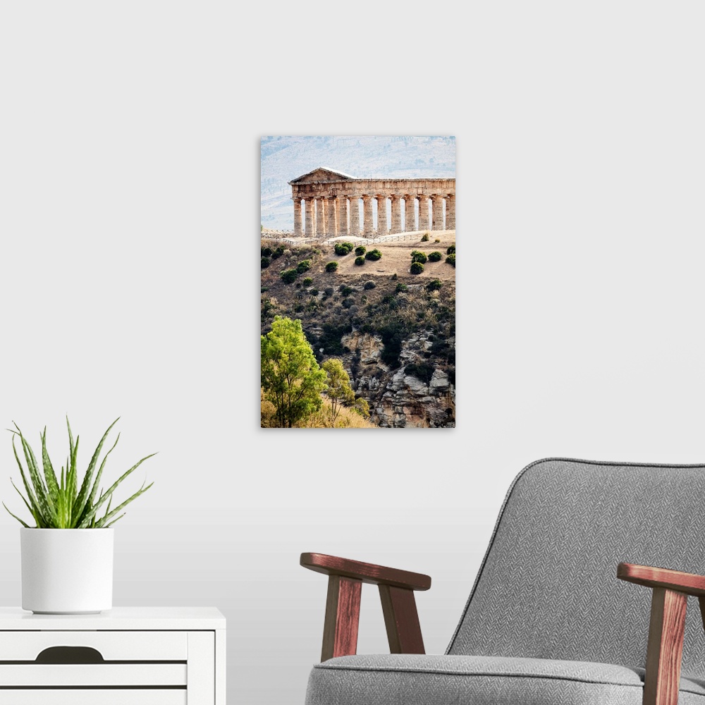 A modern room featuring Italy, Sicily, Trapani district, Segesta, Temple of Segesta, Temple.