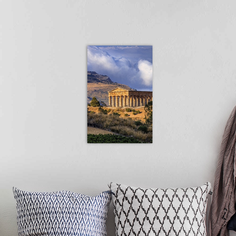 A bohemian room featuring Italy, Sicily, Trapani district, Segesta, Temple of Segesta, Temple