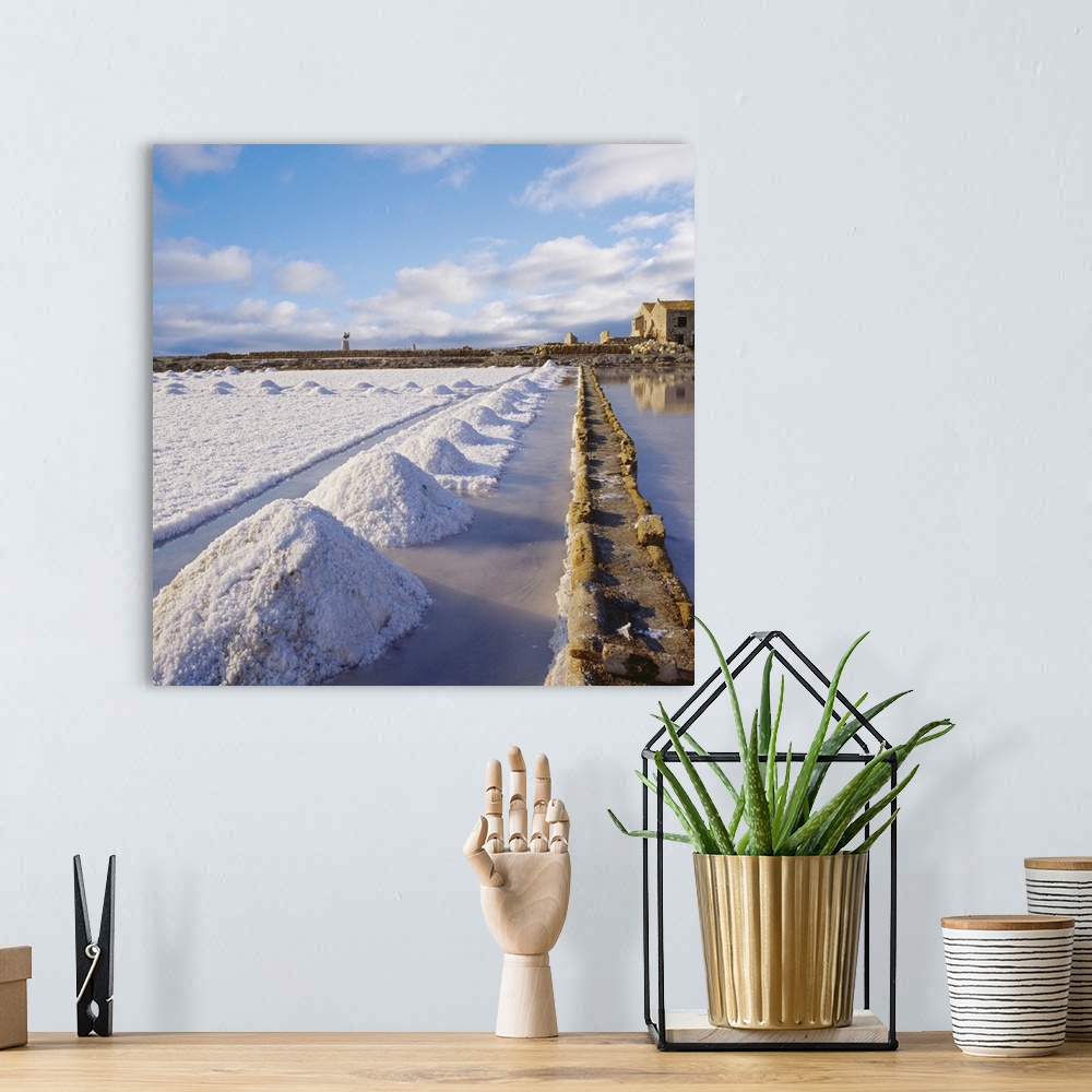 A bohemian room featuring Italy, Sicily, Trapani, Salt field