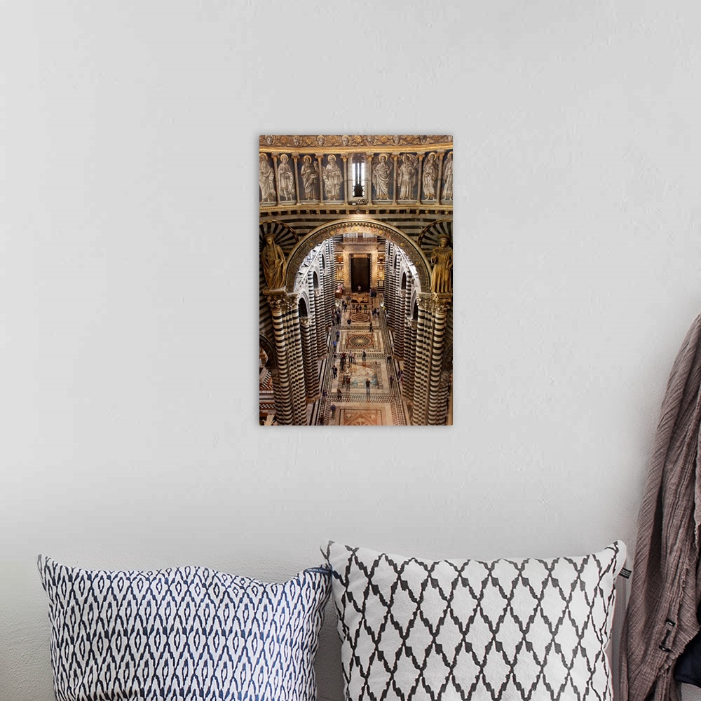 A bohemian room featuring Italy, Tuscany, Siena district, Siena, Interior of Siena Cathedral.