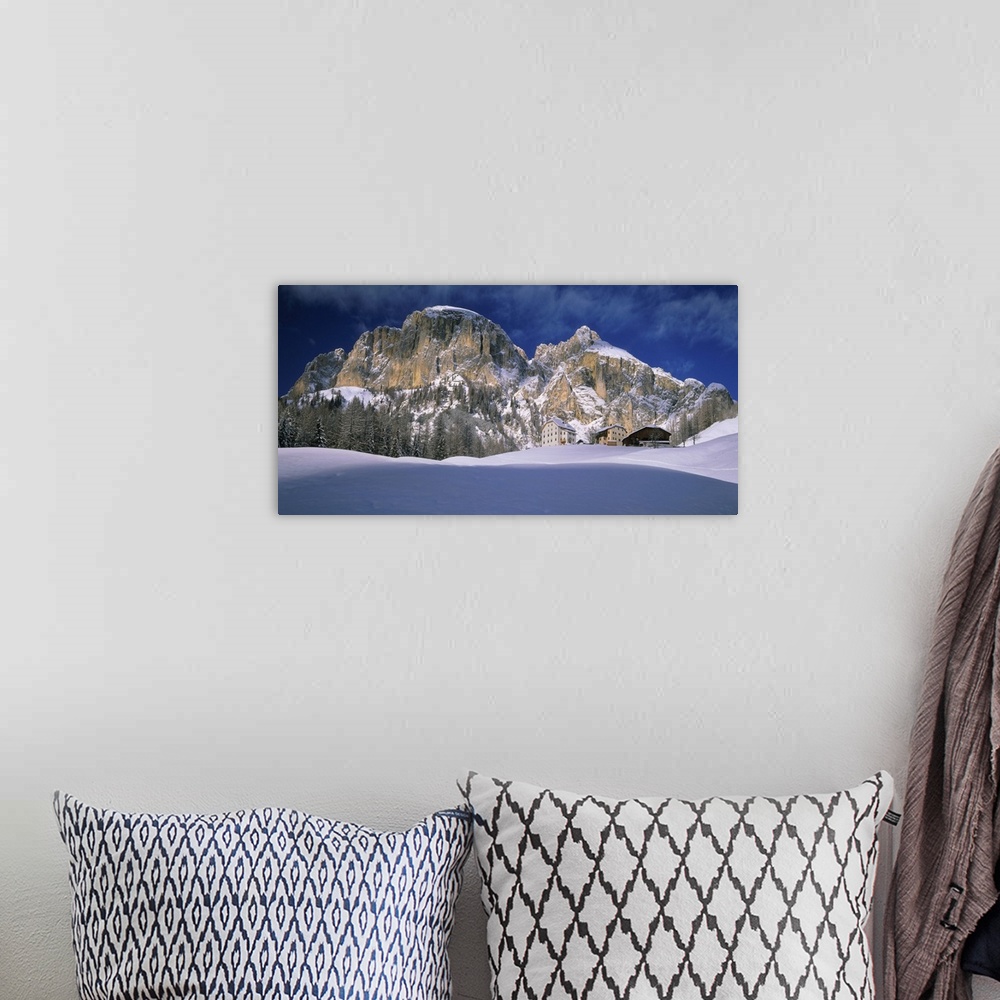 A bohemian room featuring Italy, South Tyrol, Alta Badia, Colfosco towards Sass da Ciampac